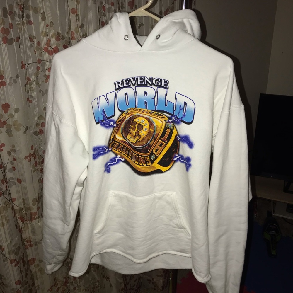 REVENGE White "Championship" Hoodie